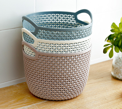 简约圆形收纳筐